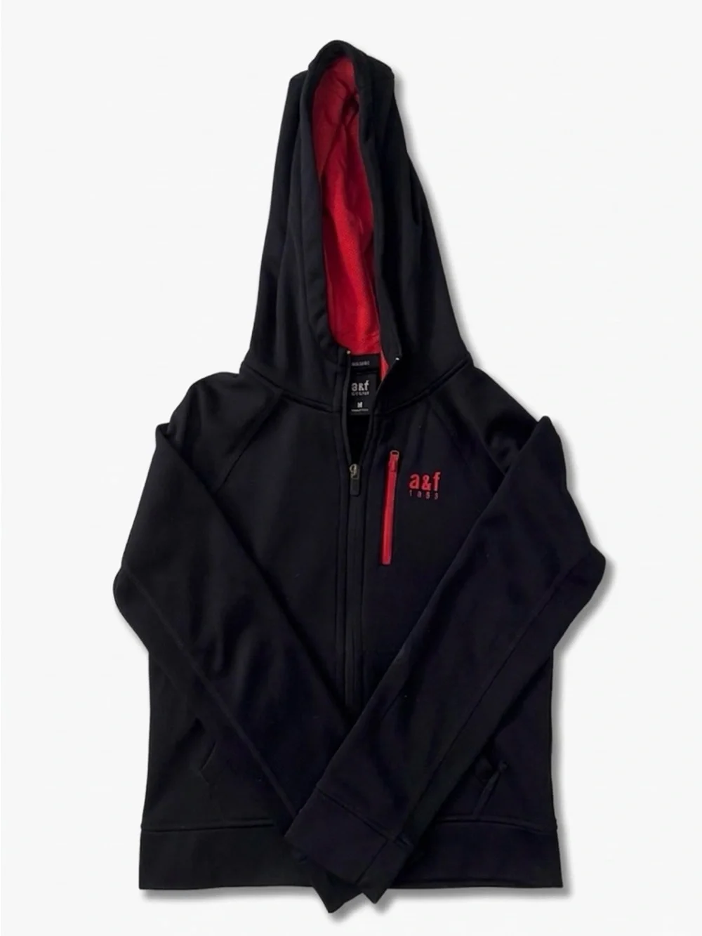 Abercrombie & Fitch Navy Zip Hoodie with Red Accents - Women - Picture 2 of 11